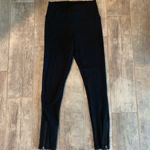 Fabletics Black Zipper Bottom Legging